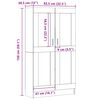 vidaXL Boekenkast 82,5x30,5x150 cm bewerkt hout oud houtkleurig