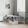 vidaXL Bedframe met hoofd- en voeteneinde&nbsp;metaal wit 100x190 cm