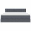 vidaXL Opbergbed met LED met matras Donkergrijs 180 x 200 cm Fluweel