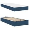 vidaXL Bedframe met matras met matras 2 pcs Blauw Stof