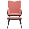 vidaXL Relaxstoel met voetenbank fluweel en PVC roze