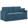 vidaXL Bank 2 pcs Blauw 158 x 78 x 80 cm Fluweel