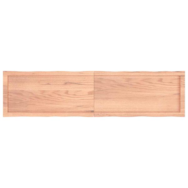 vidaXL Tafelblad natuurlijke rand 160x40x(2-6) cm eikenhout lichtbruin
