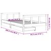 vidaXL Kinderbedframe 90x200 cm massief grenenhout wit