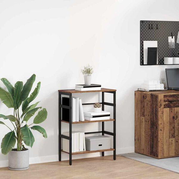 vidaXL Boekenkast Oud Hout 60 x 29,5 x 81 cm Bewerkt hout