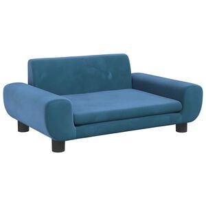 vidaXL Hondenmand 70x45x33 cm fluweel blauw
