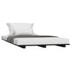 vidaXL Bedframe 75x190 cm massief grenenhout zwart