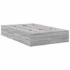 vidaXL Opbergbedframe met lade Grijs Sonoma 120 cm Bewerkt hout