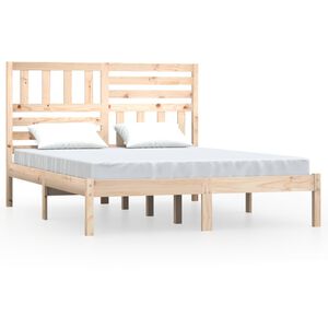 vidaXL Bedframe zonder matras massief grenenhout 120x190 cm