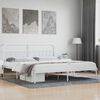 vidaXL Bedframe met hoofdbord metaal wit 200x200 cm