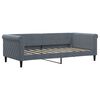 vidaXL Slaapbank onderschuifbed en lades 90x190 cm fluweel donkergrijs
