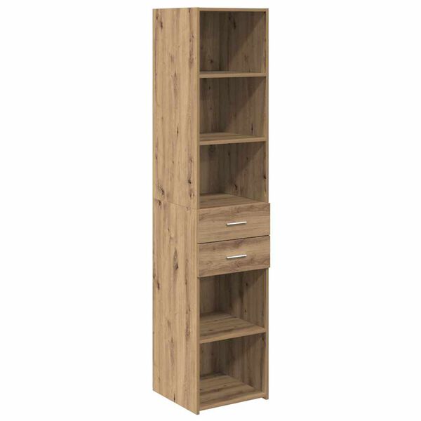 vidaXL Highboard Artisan Eiken 40 x 42,5 x 185 cm Bewerkt hout