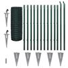 vidaXL Euro hek 25x1,2 m staal groen