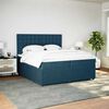 vidaXL Boxspring met matras fluweel blauw 200x200 cm