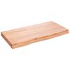 vidaXL Wandschap 80x40x(2-6) cm behandeld massief eikenhout lichtbruin