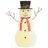 vidaXL Decoratieve sneeuwpop LED 90 cm luxe stof