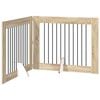 vidaXL Opvouwbaar hondenhek met standaards 2 st Sonoma Eiken 200,5 cm