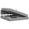 vidaXL LED Opslagbed met Matras Lichtgrijs 200 x 200 cm Stof