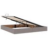 vidaXL Opbergbed met matras met matras Taupe 200 x 200 cm Polyester