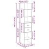 vidaXL Boekenkast 40x35x180 cm bewerkt hout wit