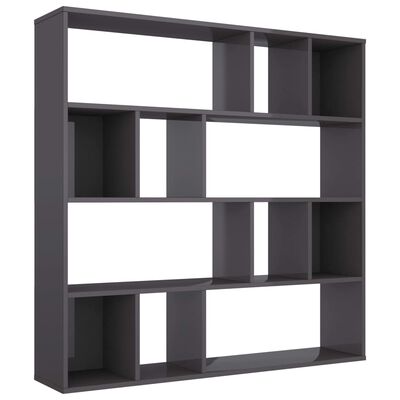 vidaXL Kamerscherm/boekenkast 43,3"x9,4"x43,3" bewerkt hout grijs