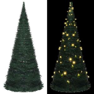 vidaXL Kunstkerstboom met verlichting pop-up 150 cm groen