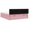vidaXL Ottoman bed met matrassen en LED's 200x200cm fluweel roze