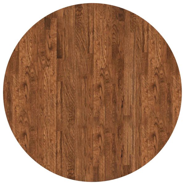 vidaXL Tafelblad Licht Bruin Ø 90 x 4 cm Massief Eikenhout