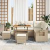 vidaXL Tuin Sofa Set met kussen 8 pcs Beige poly rattan
