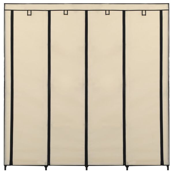 vidaXL Kledingkast met 4 vakken 175x45x170 cm cr&egrave;me