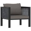vidaXL 8-delige Loungeset met kussens poly rattan antraciet