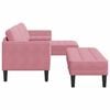 vidaXL Bankstel met kussen 2 pcs Roze Polyester
