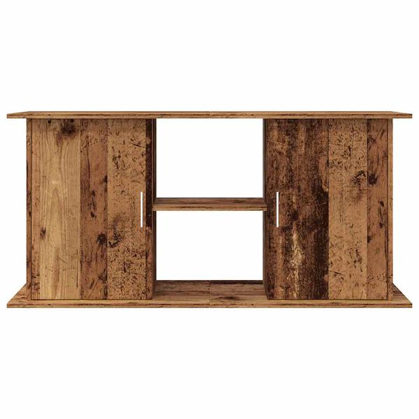 vidaXL Aquariumstandaard 121x41x58 cm bewerkt hout oud houtkleurig