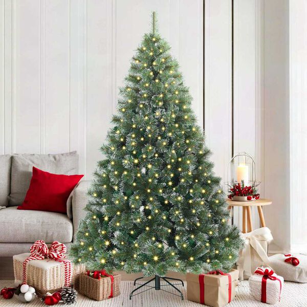 vidaXL Kunstkerstboom met 300 LED met standaard Groen 180 cm PE en PVC