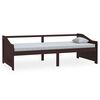 vidaXL Bedbank 3-zits massief grenenhout donkerbruin 90x200 cm