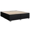 vidaXL Boxspring met matras stof zwart 200x200 cm