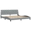 vidaXL Bedframe zonder matras stof lichtgrijs 200x200 cm