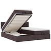 vidaXL Ottoman bed met matrassen en LED's 160x200cm stof donkerbruin
