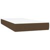 vidaXL Boxspring met matras stof donkerbruin 120x190 cm