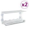 vidaXL Vogelvoederbakken voor raam 2 st 30x12x15 cm acryl