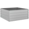 vidaXL Plantenbak verhoogd 100x100x45 cm gegalvaniseerd staal zilver