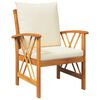 vidaXL Tuin Sofa Set met kussen 3 pcs Bruin Massief acaciahout