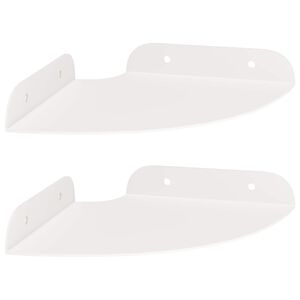 vidaXL Hoek Vloeiende Plank 2 st Wit 15 x 15 x 2 cm
