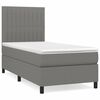 vidaXL Boxspring met matras stof donkergrijs 80x200 cm