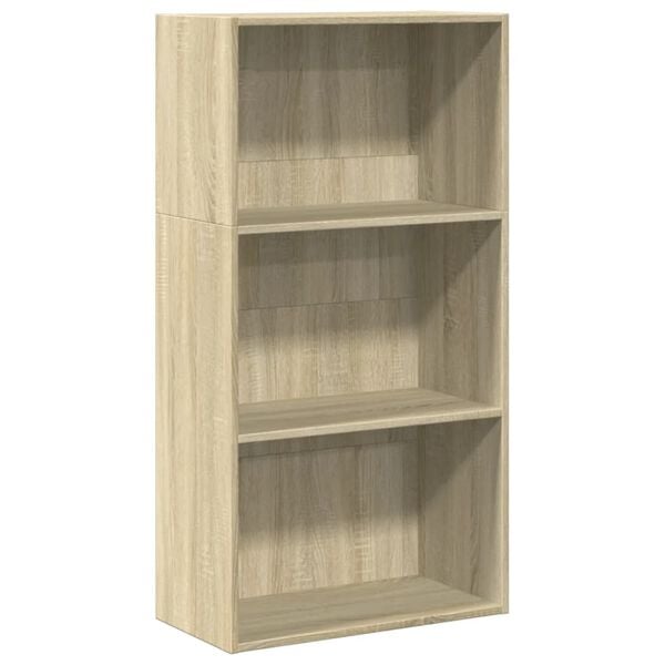 vidaXL Boekenkast 60x30x114 cm bewerkt hout sonoma eikenkleurig