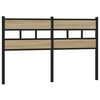 vidaXL Vervangend hoofdbord 135 cm ijzer en sonoma eikenkleurig