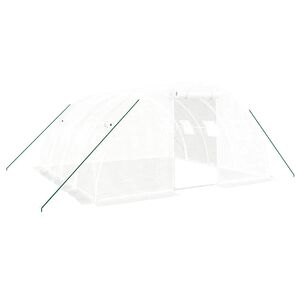 vidaXL Kas met stalen frame wit 16 m&sup2; 4x4x2 m