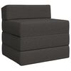 vidaXL Vouwbare Bankbed Donkergrijs 200 x 70 x 10 cm Stof