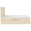 vidaXL Opbergbed met LED met matras Cr&egrave;me 180 x 200 cm Polyester
