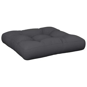 vidaXL Palletkussen 50x50x12 cm stof zwart